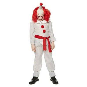 Karnival Costumes Killer Clown Costume Halloween Kids Outfit, Size Kid Large NEW